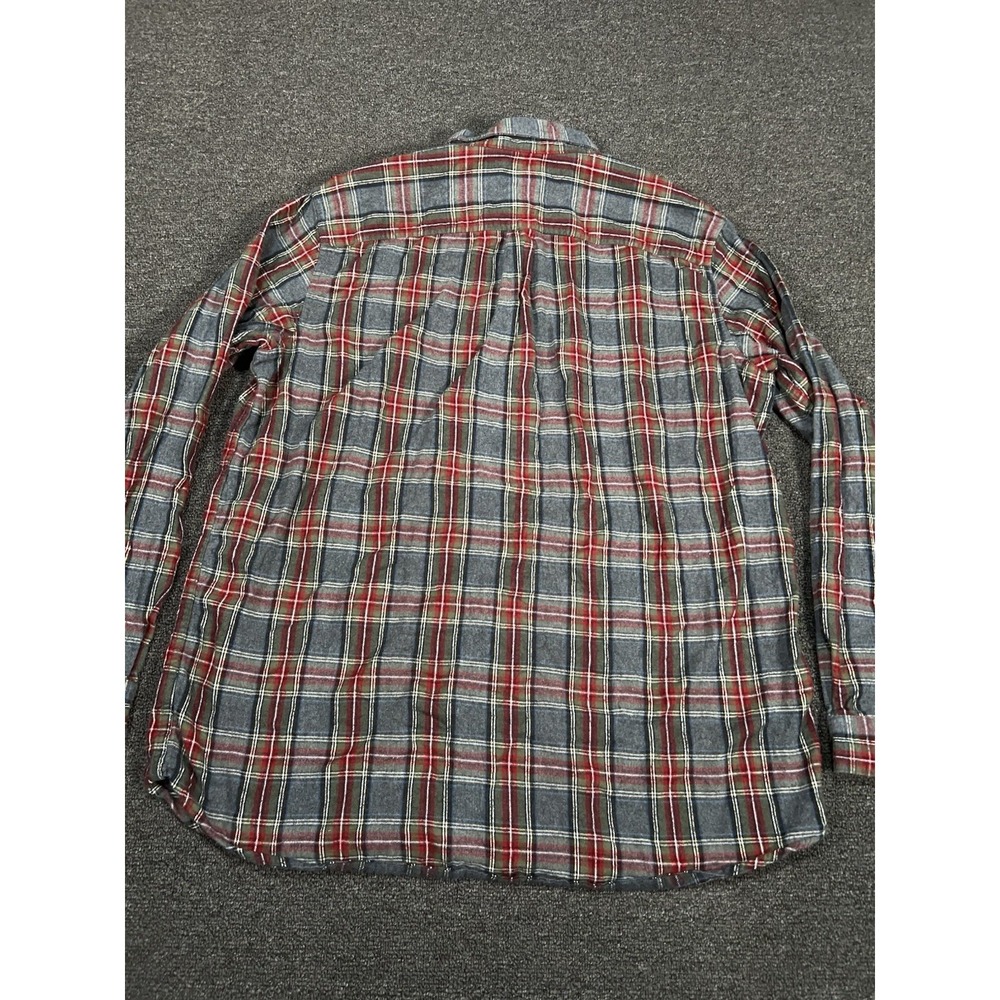 LL Bean Flannel Shirt Men's XL Tall XLT‎ Button Down Red Plaid Traditional Fit - Picture 3 of 6
